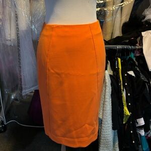 Halogen Bright Orange Pencil Skirt